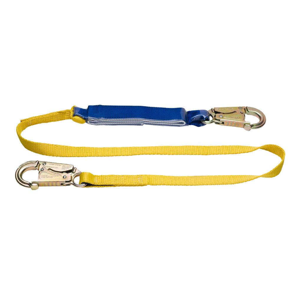 Werner 6ft DeCoil Lanyard (DCELL Shock Pack 1in Web Snap Hook) Fall Protection Equipment - Flockneti