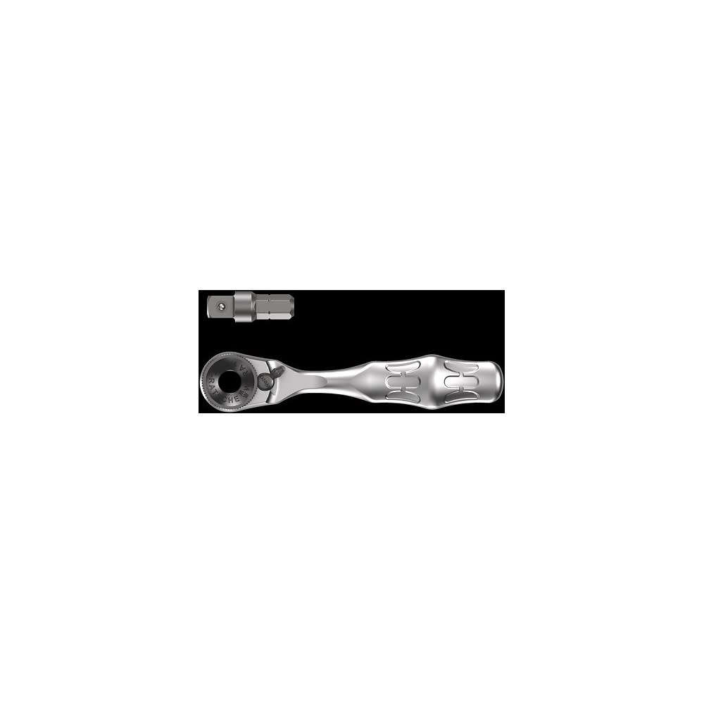 Wera Tools 8001 A Zyklop Mini 1 Bit 1/4″ SB Ratchet 2pc - Flockneti