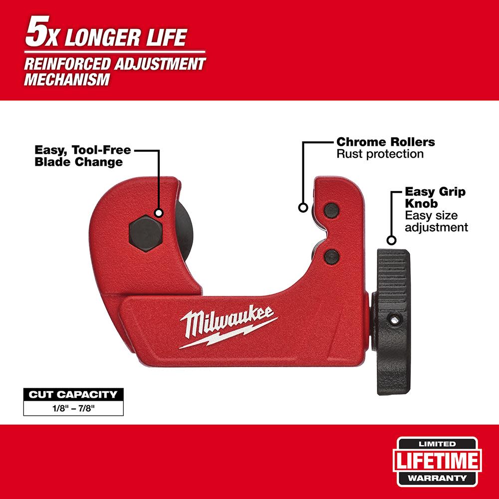 Milwaukee 3/4 in. Mini Copper Tubing Cutter - Flockneti