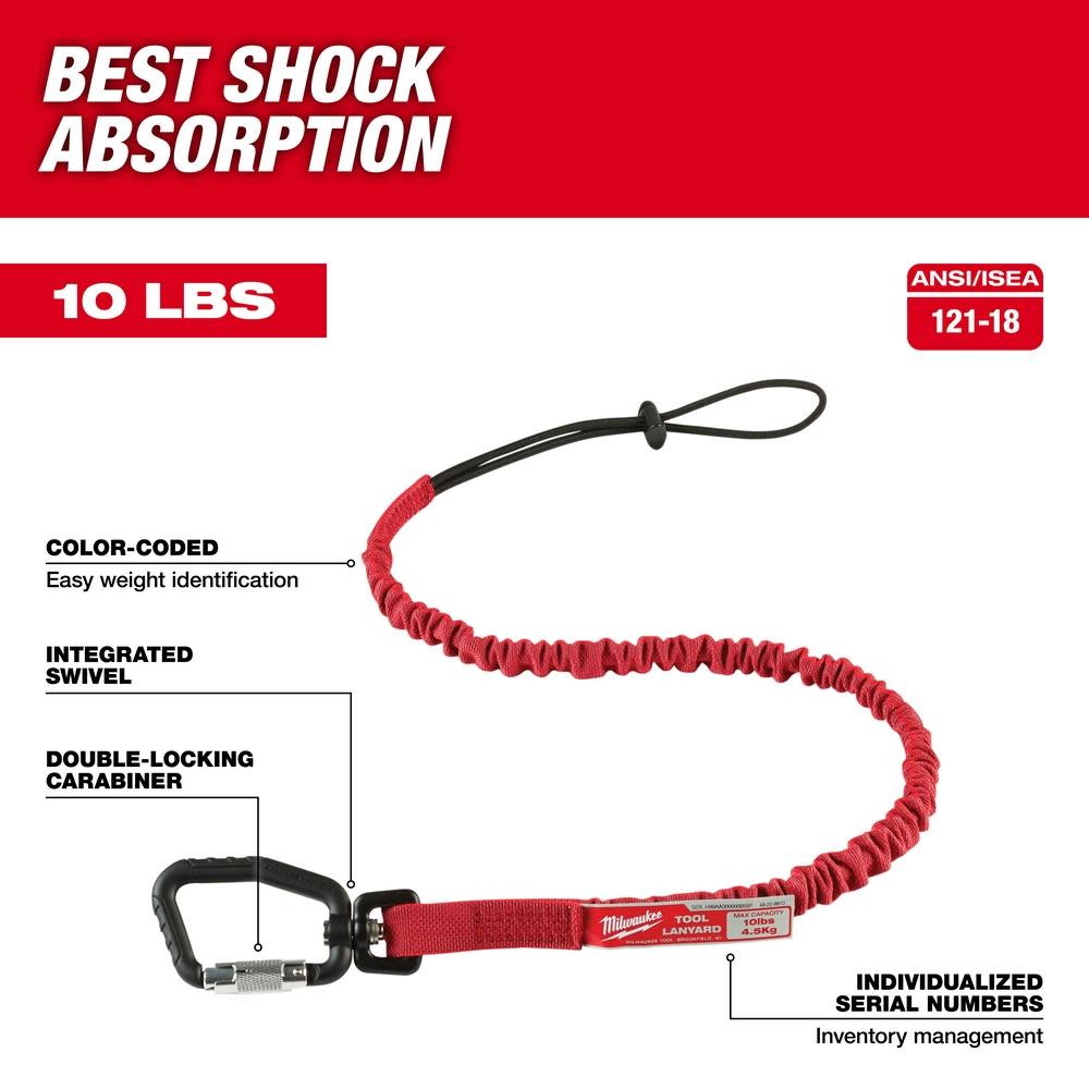Milwaukee 10 Lb. Locking Tool Lanyard - Flockneti