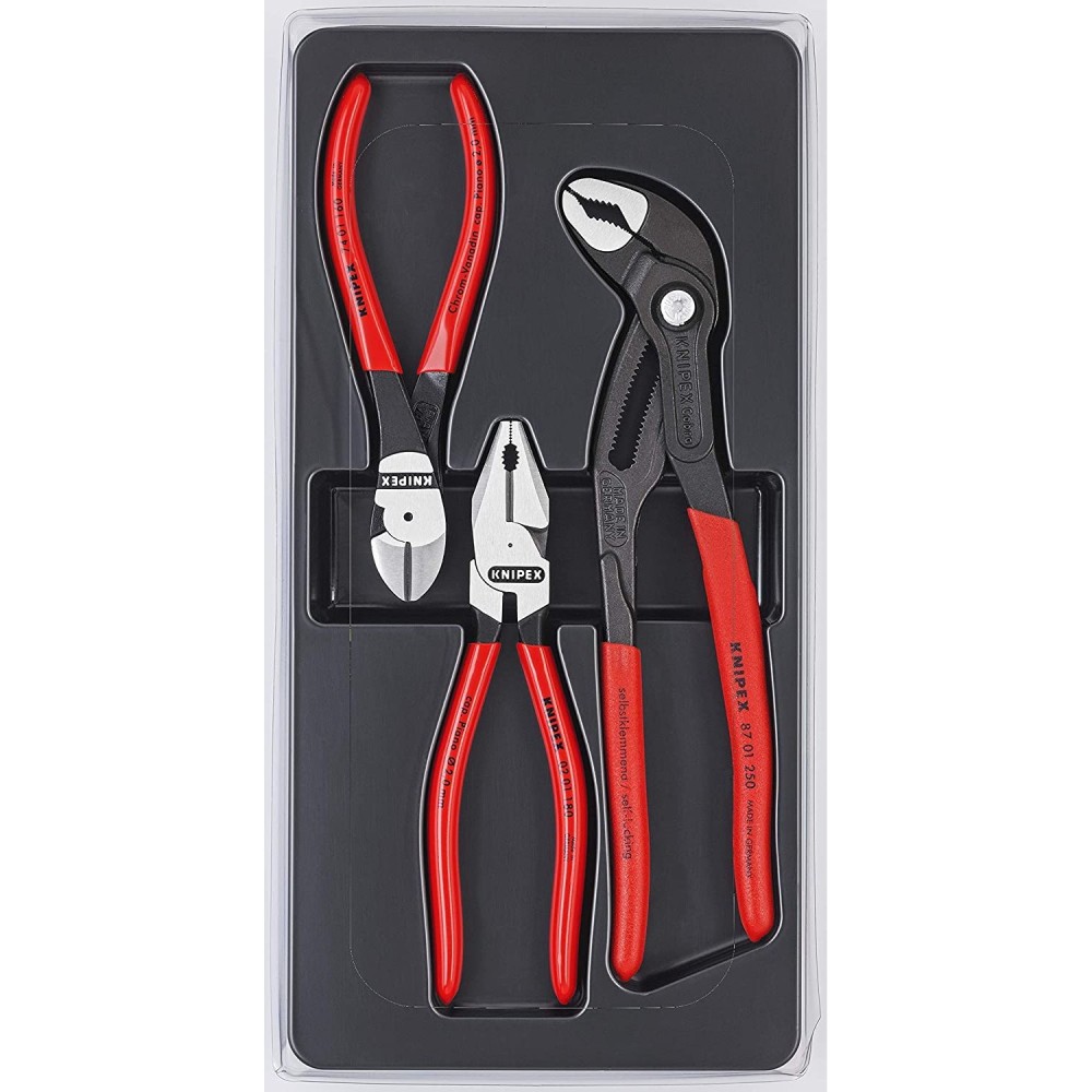Knipex Power Pliers Set in Plastic Deep Drawn Tray 3pc - Flockneti