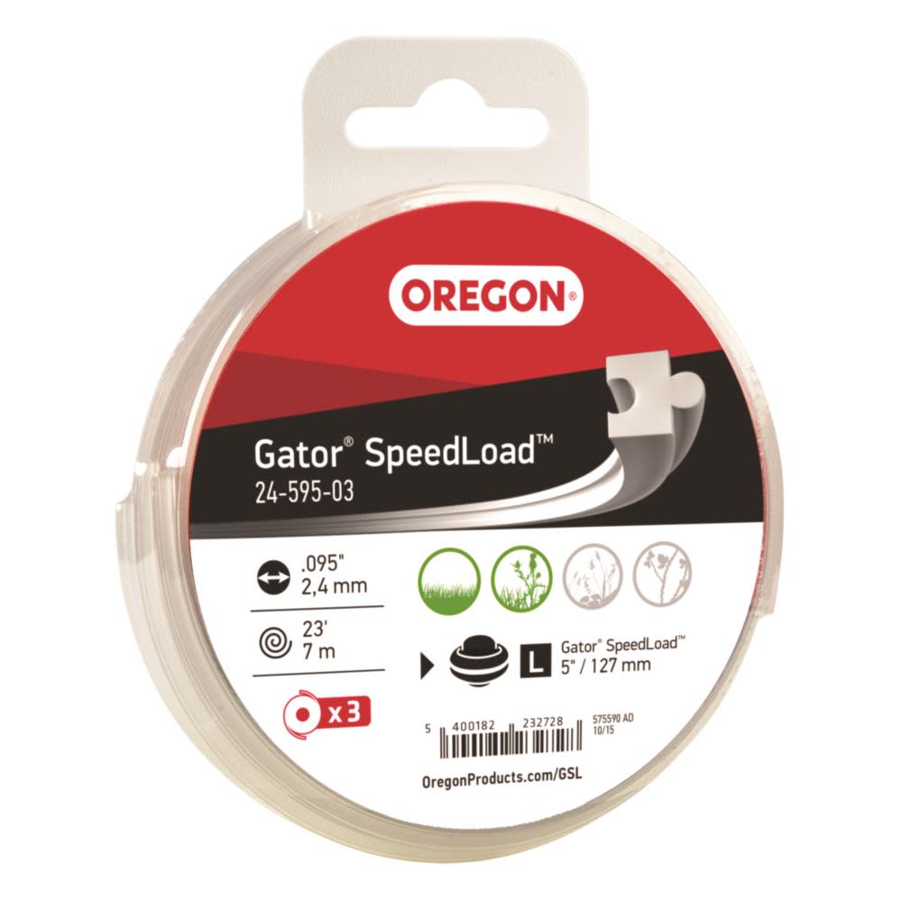 Oregon Gator SpeedLoad .095″ Large Diameter Trimmer Line Discs 3-Pack - Flockneti