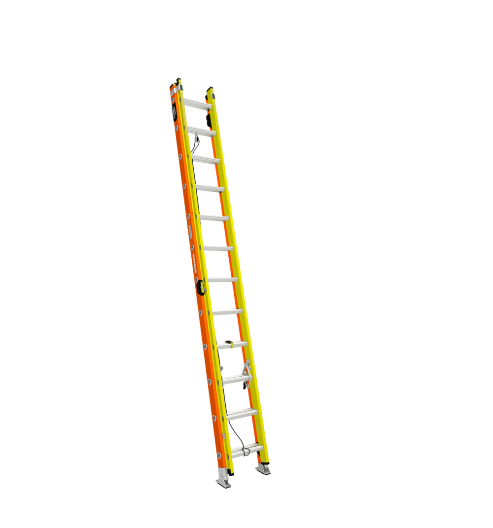 Werner Glidesafe Extension Ladder Fiberglass Tri Rung Type IA 24′ - Flockneti