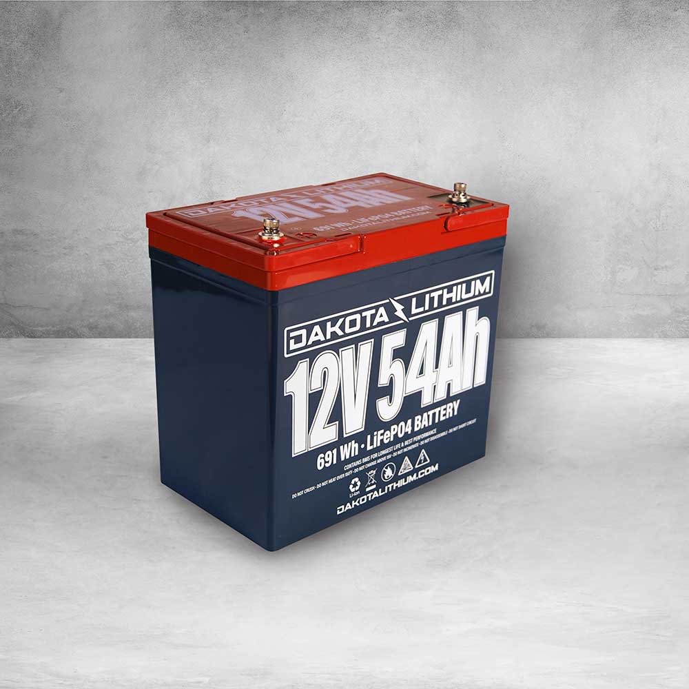 Dakota Lithium Battery with Charger 12V 54Ah Deep Cycle LifePO4 - Flockneti