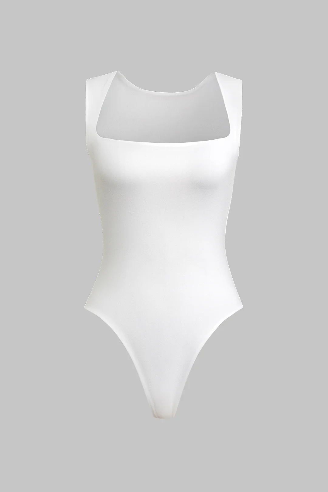 Solid Basic Square Neck Bodysuit - Flockneti