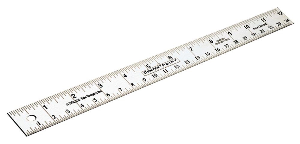 US Tape 12 In. stainless steel ruler with patented CenterPoint scale - Flockneti