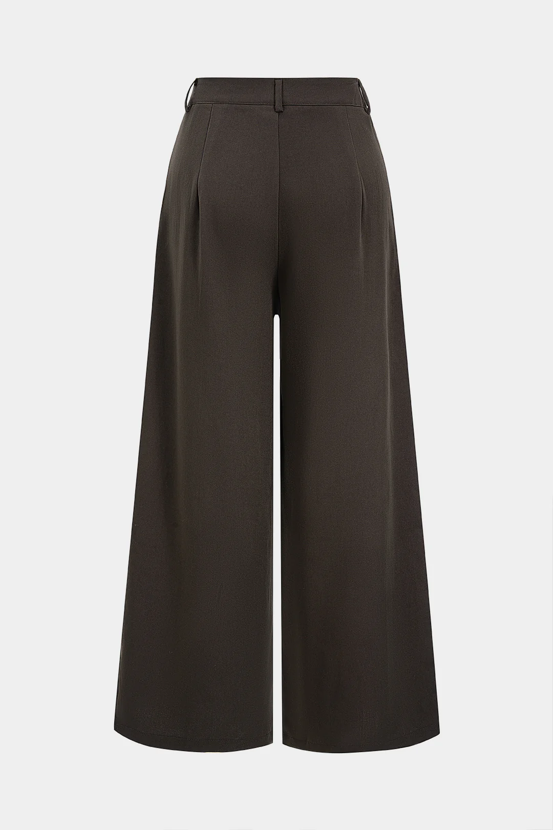 Ruched High Waist Wide Leg Trousers - Flockneti