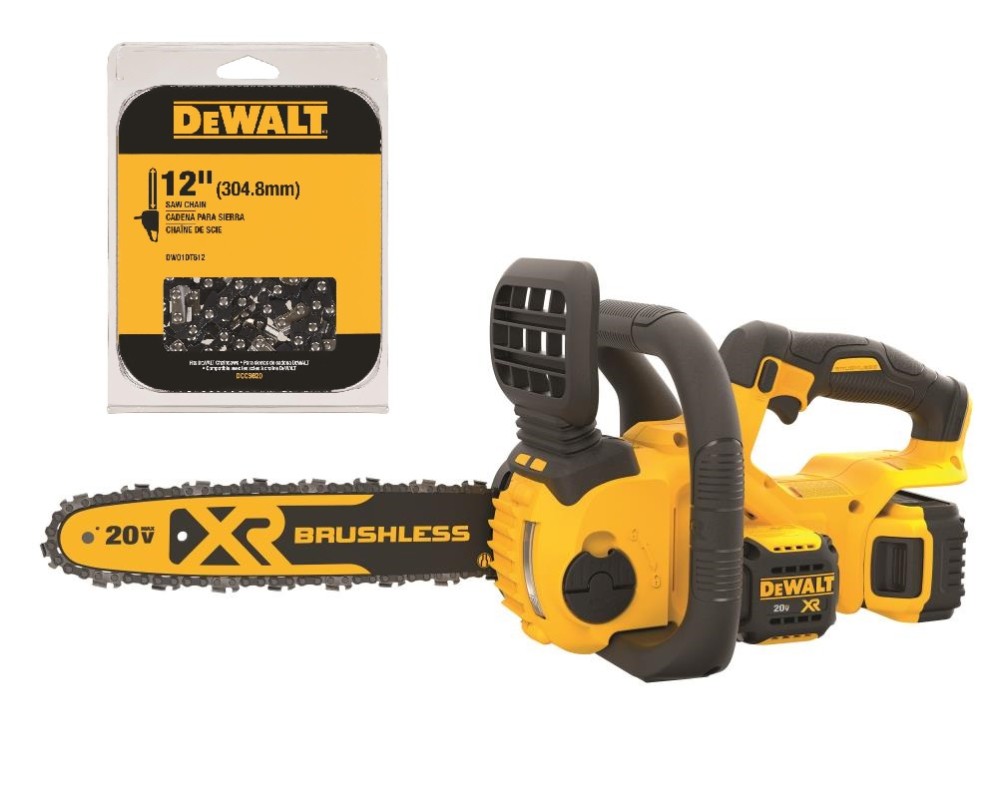 DEWALT 20V MAX 12″ Chainsaw Kit with Extra 12″ Chain - Flockneti