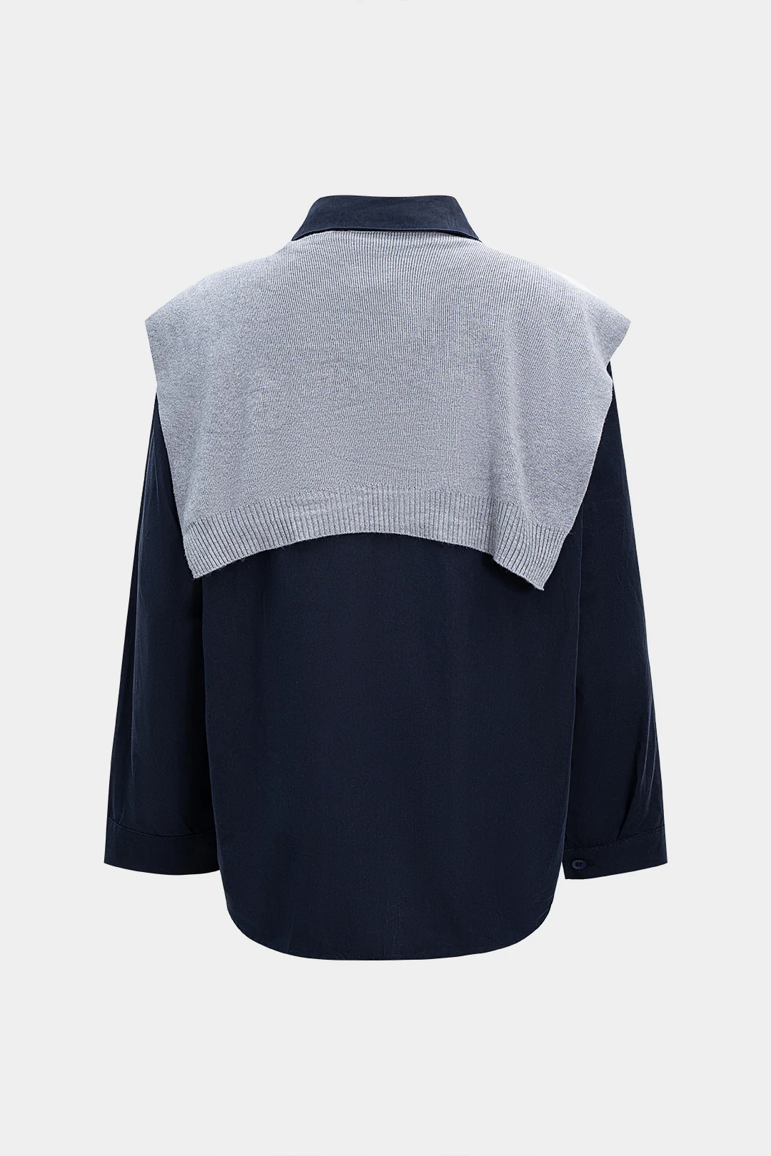 Solid Long-Sleeve Shirt With Shawl - Flockneti