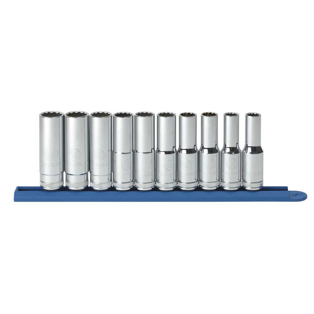 GEARWRENCH 10 Pc. 1/2″ Drive 12 Point Deep Metric Socket Set - Flockneti