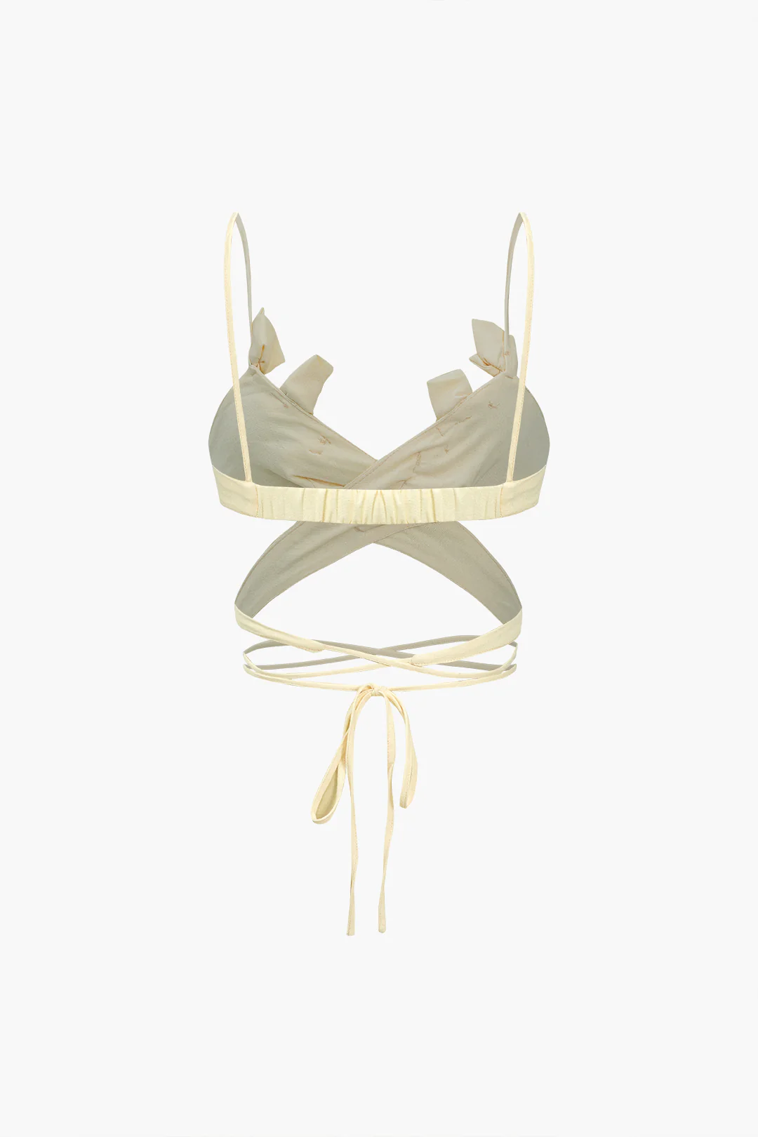 3D Floral Crossed Tie Up Cami Top - Flockneti