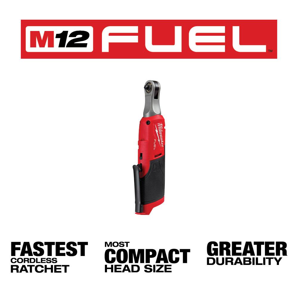 Milwaukee M12 FUEL 1/4″ High Speed Ratchet Bare Tool - Flockneti