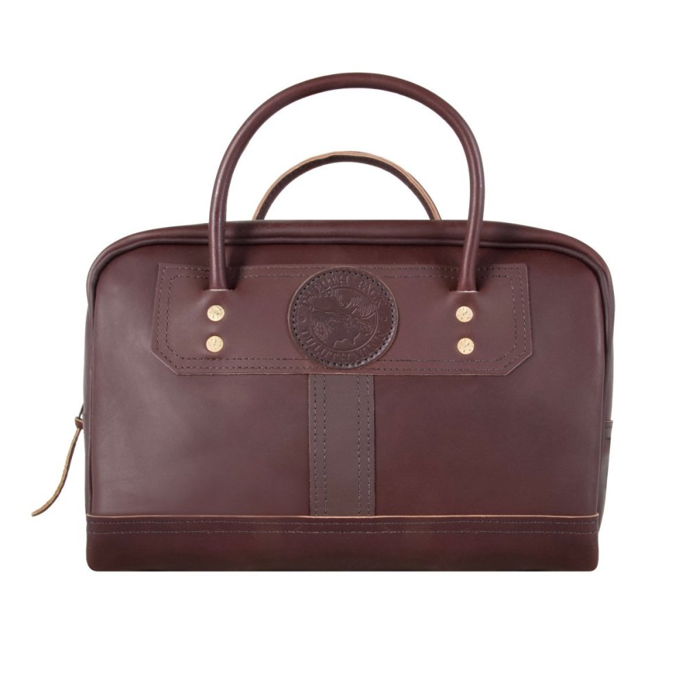 Duluth Pack 18 Liter Capacity Brown Smooth Leather Doctor’s Weekend Bag - Flockneti