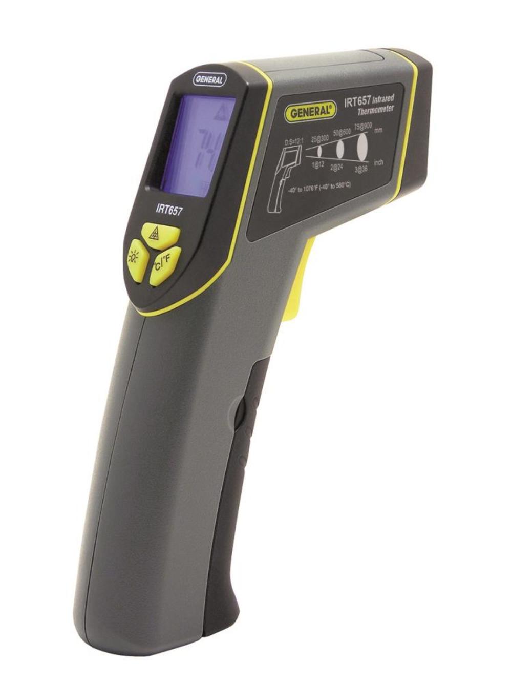 General Tools 12:1 Wide-Range Infrared Thermometer with Star Burst Laser Targeting - Flockneti