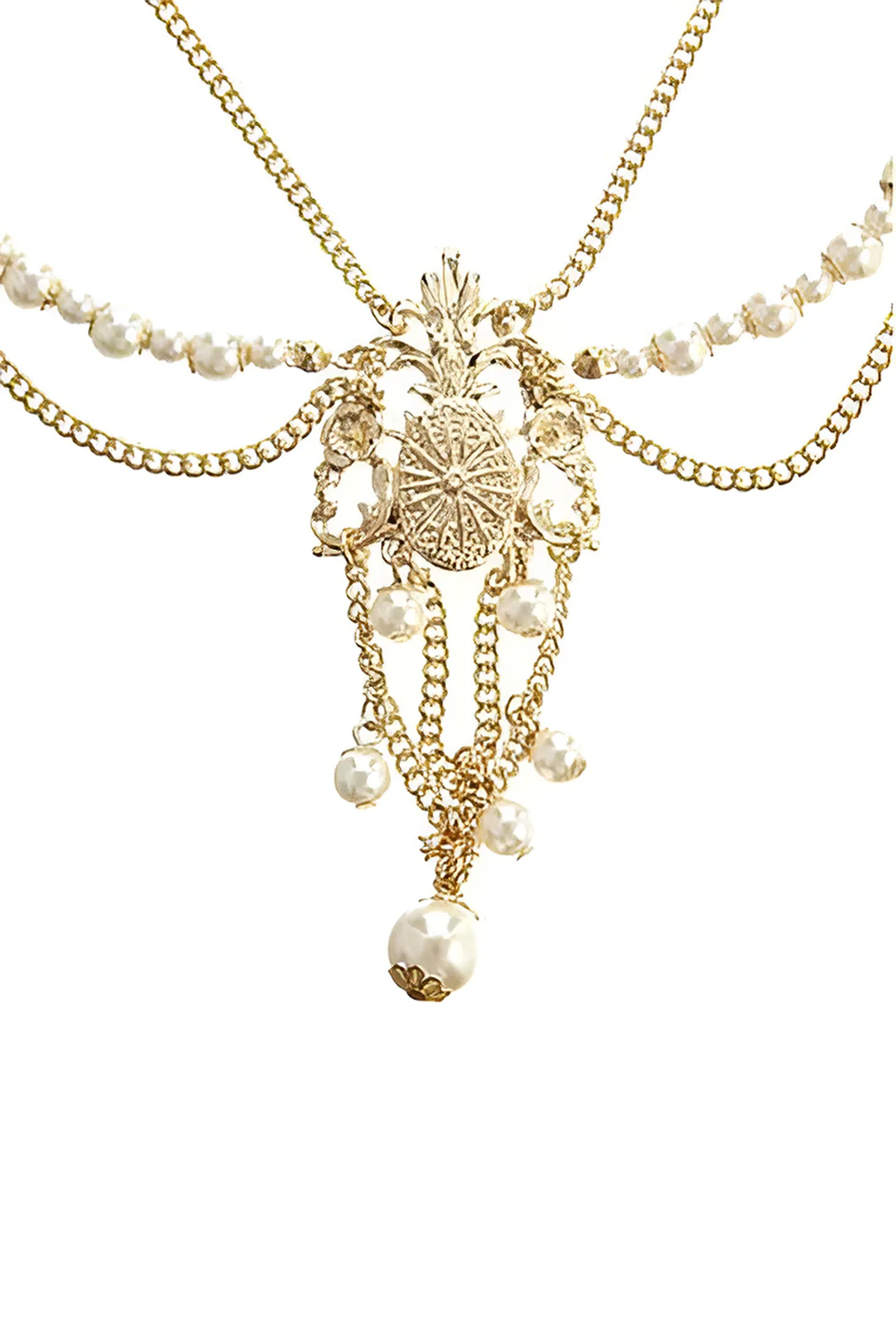 Pearl Fringe Crown Hair Accessory - Flockneti