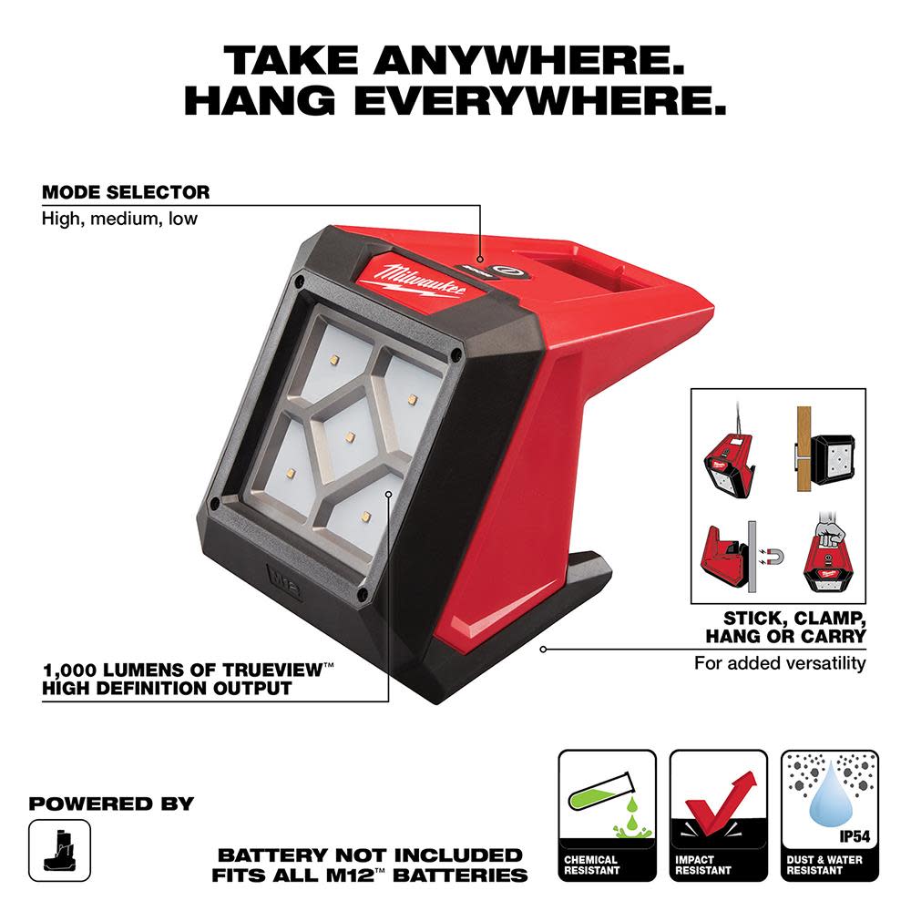 Milwaukee M12 Compact Flood Light - Flockneti