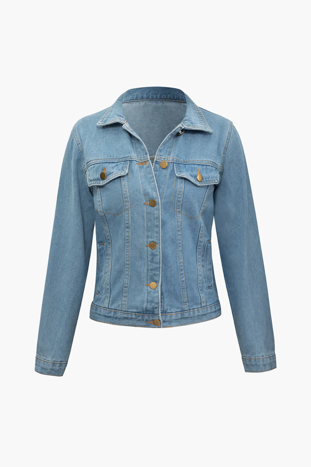 Denim Button Pocket Ripped Fringe Outerwear - Flockneti