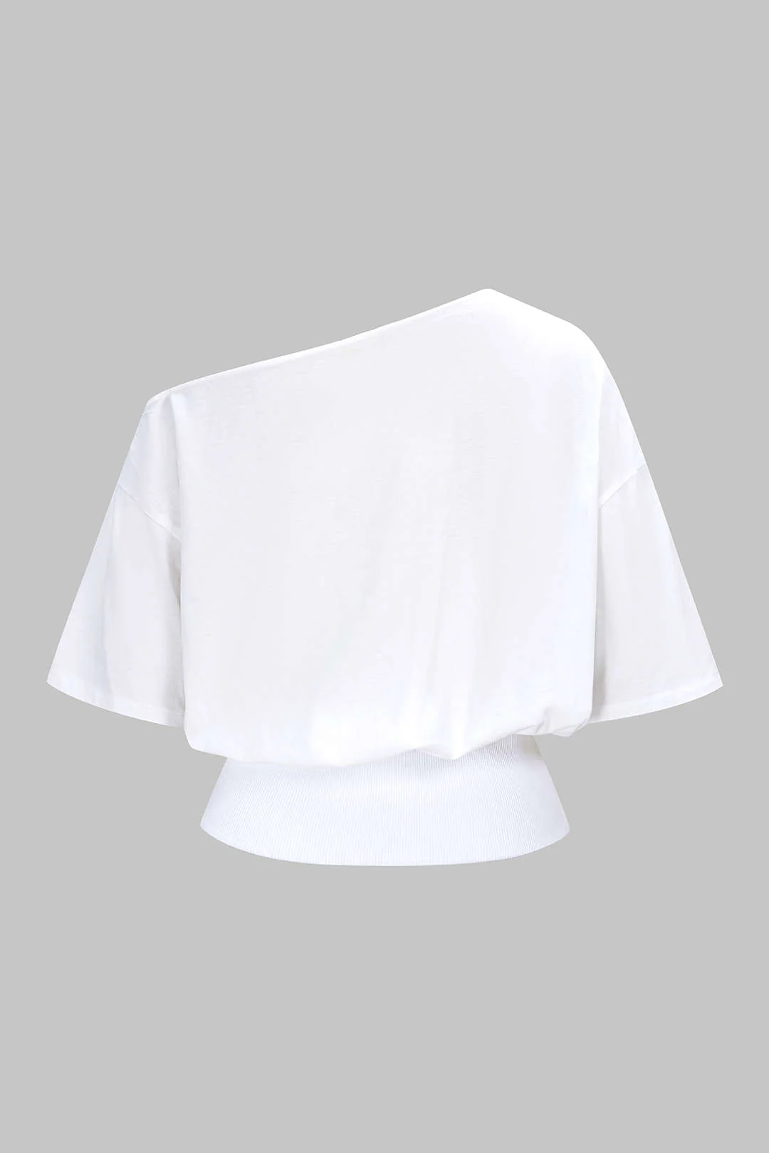 Asymmetrical Patchwork Short Sleeve T-Shirt - Flockneti