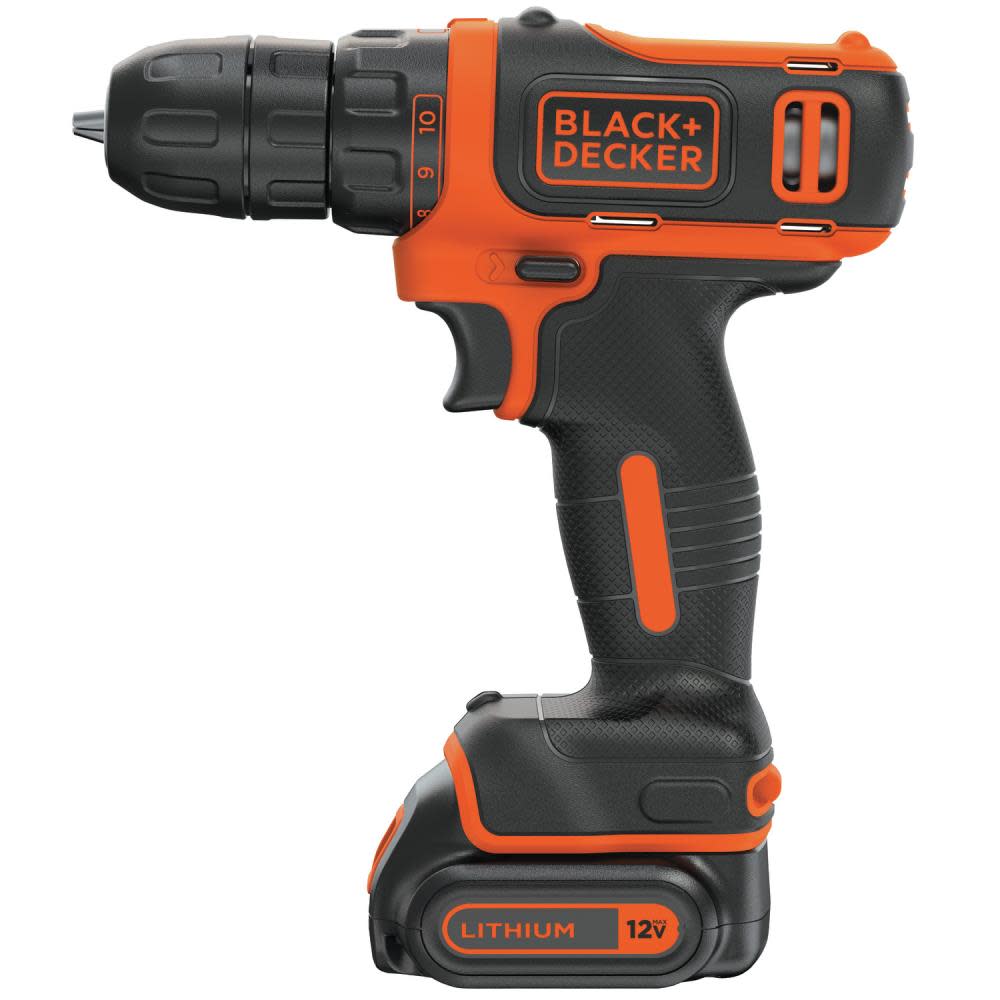 Black and Decker 12V MAX Li-Ion Cordless Drill Kit - Flockneti