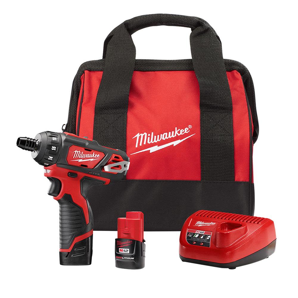 Milwaukee M12 1/4 in. Hex 2 Speed Screwdriver Kit - Flockneti