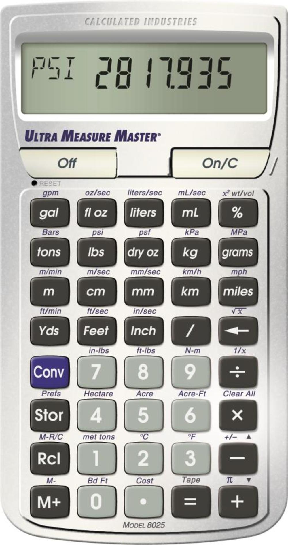 Calculated Industries U.S. Standard to Metric Conversion Calculator - Flockneti