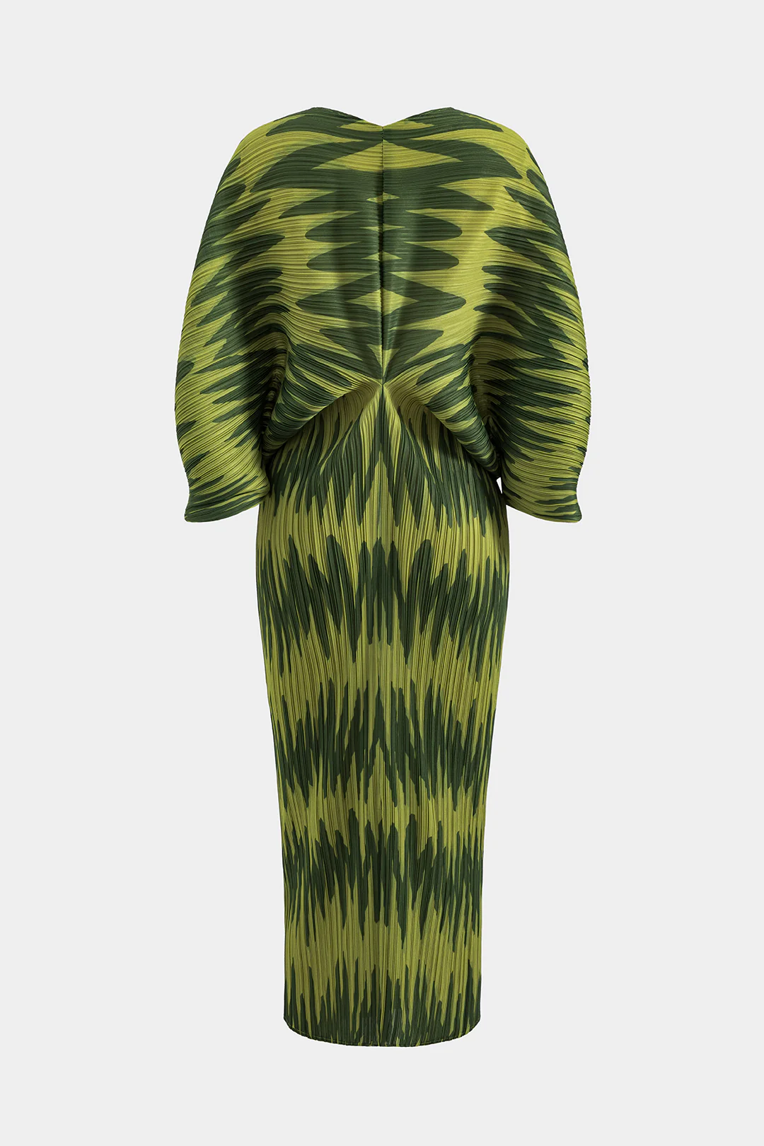 Stripes Print Ruched Batwing Sleeve Maxi Dress - Flockneti