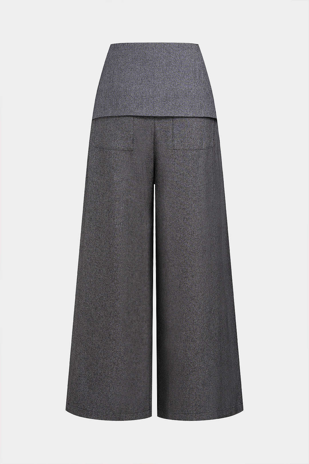 Asymmetrical High Waist Wide Leg Pants - Flockneti