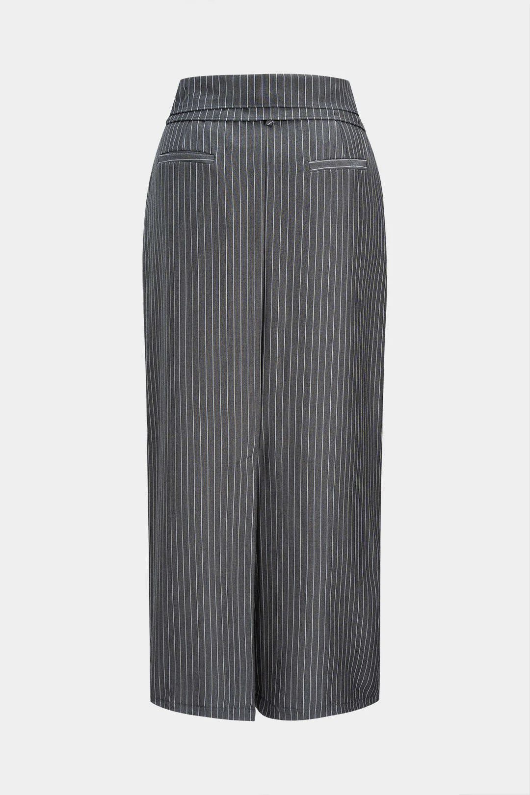 Stripes Print Split Skirt - Flockneti