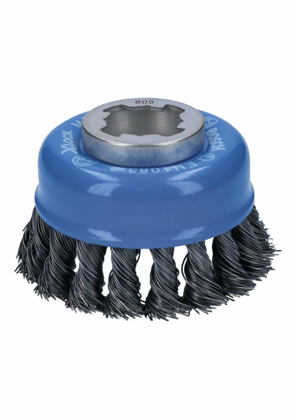Bosch 3 In. Wheel Dia. X-LOCK Arbor Carbon Steel Knotted Wire Single Row Cup Brush - Flockneti