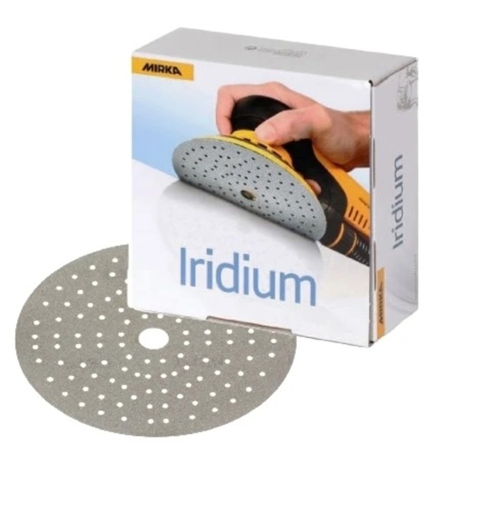 Mirka IRIDIUM 6″ Grip 121H 220 Grit 50 Discs/Box - Flockneti