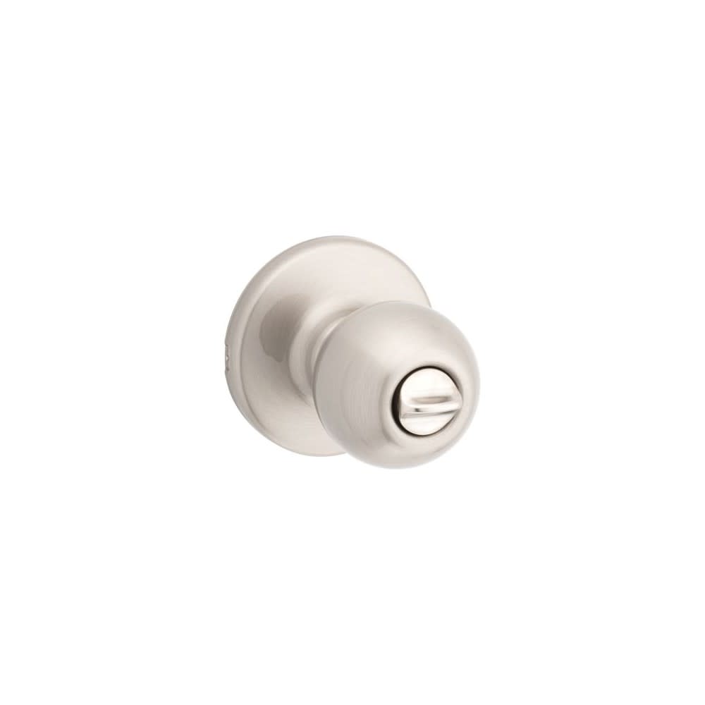 Kwikset Polo Door Knob Satin Nickel Bed & Bath Privacy Round - Flockneti