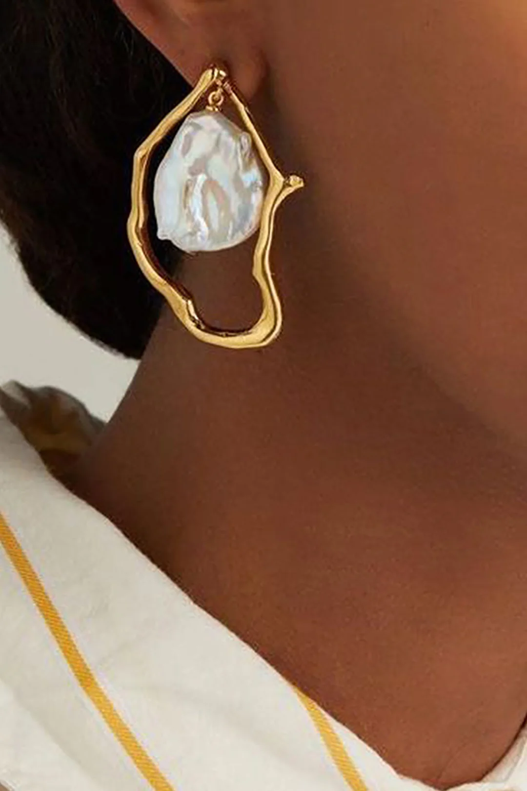 Irregular Pearl Earrings - Flockneti