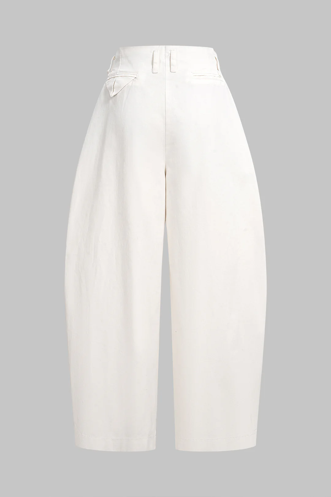 Button High Waist Wide Leg Pants - Flockneti