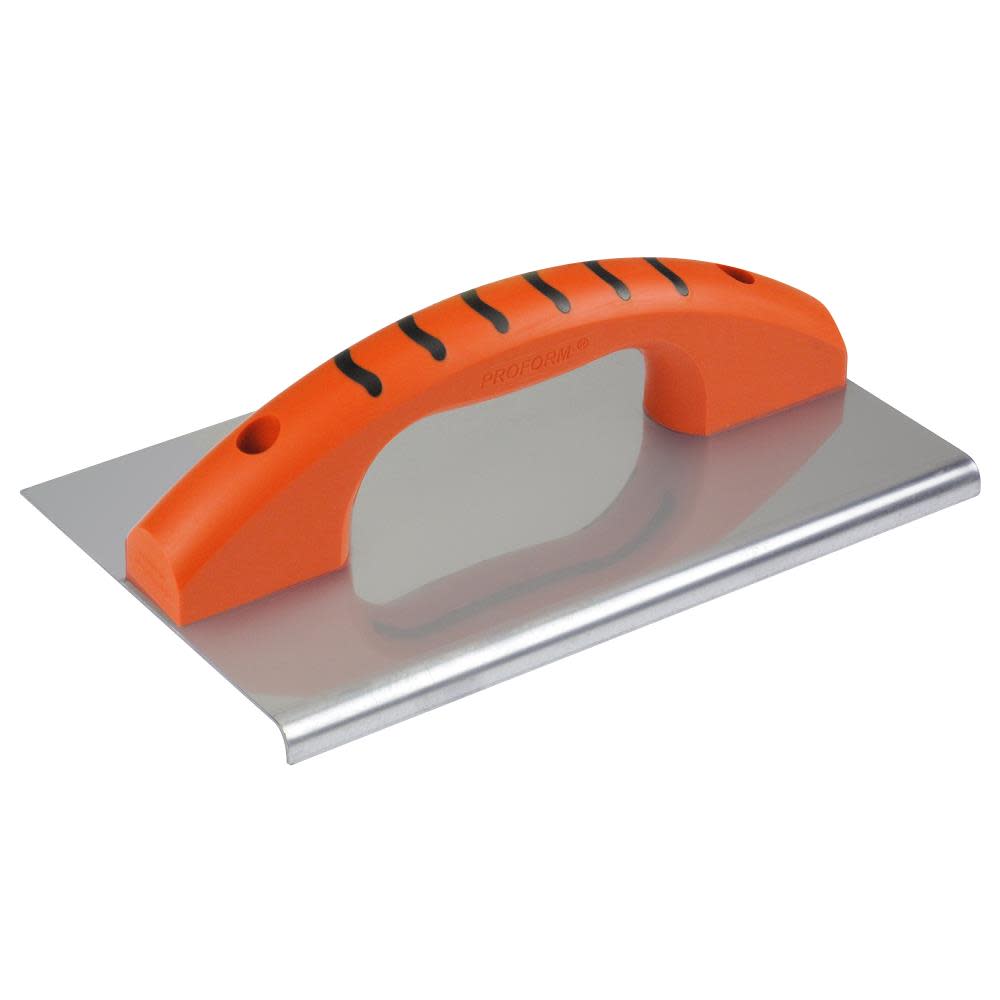 Kraft Tool Co 10 In. x 6 In. 5/8 In. R Stainless Steel Edger with ProForm Float Handle - Flockneti