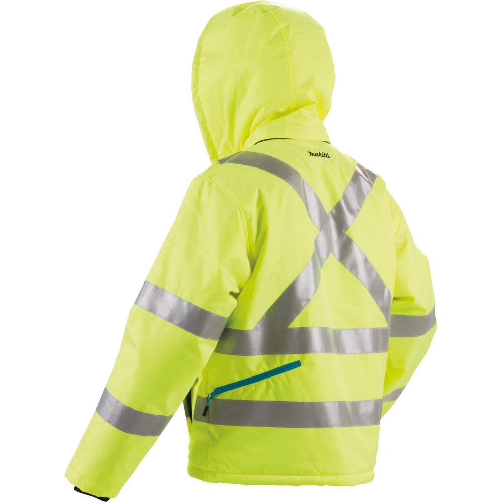 Makita 18V LXT Lithium-Ion Cordless High Visibility Heated Jacket Jacket Only (XL) - Flockneti