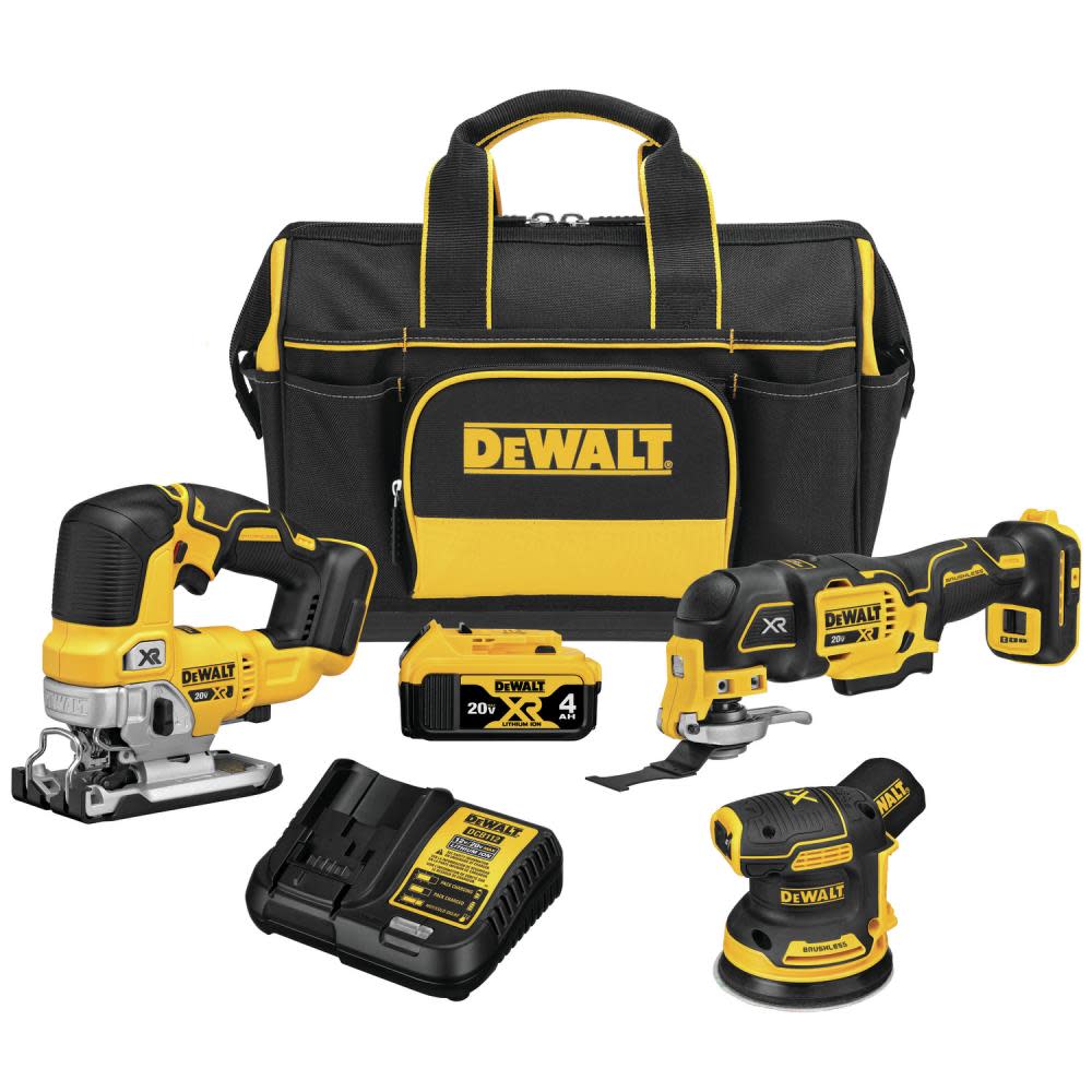 DEWALT 20V MAX XR 3 Tool Woodworking Kit - Flockneti