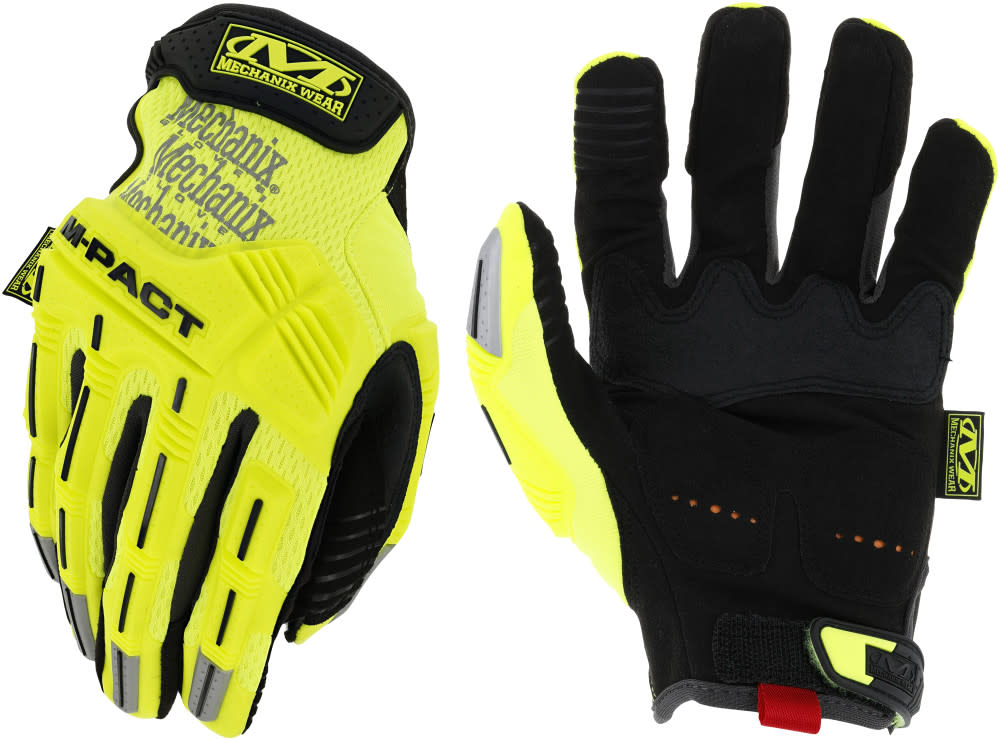 Mechanix Wear Hi-Viz M-Pact Gloves Large - Flockneti