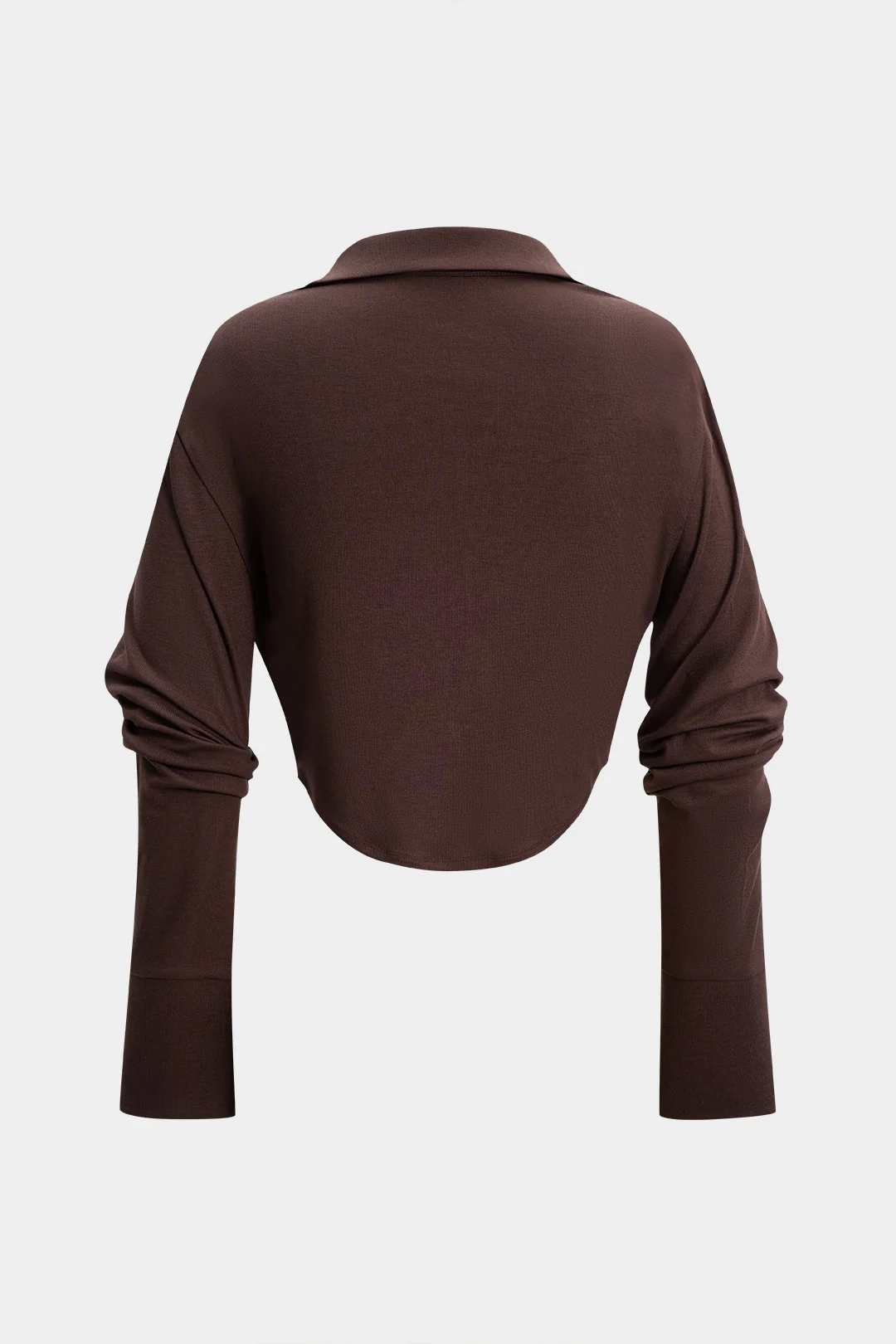 Metallic Chain Draped Cowl Neck Long-Sleeve Top - Flockneti
