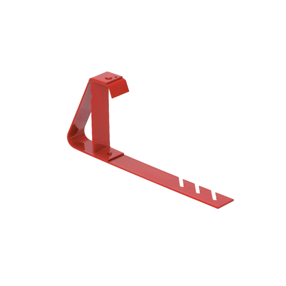 Qual Craft 6 In. x 90 Degree Red Fixed Steel Roof Bracket - Flockneti