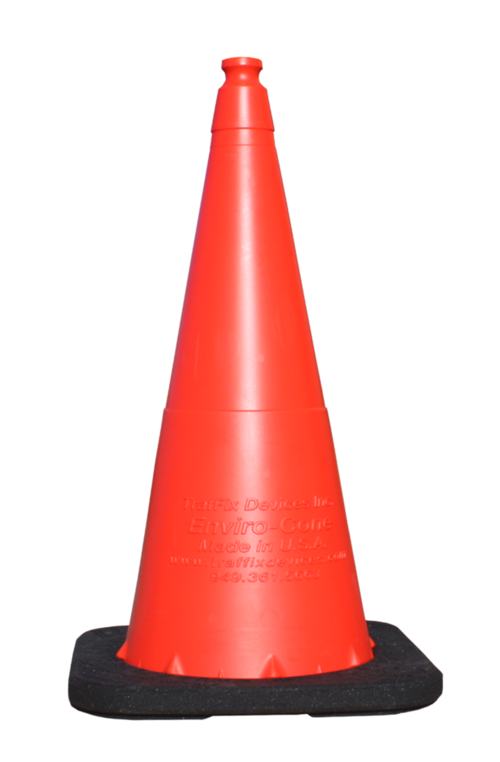 Vizcon Orange 28″ Enviro Cone with Recycled 7 lbs Rubber Base - Flockneti