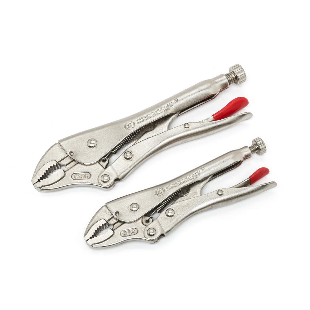 Crescent Locking Plier Set 7 In. & 10 In. Curved Jaw - Flockneti