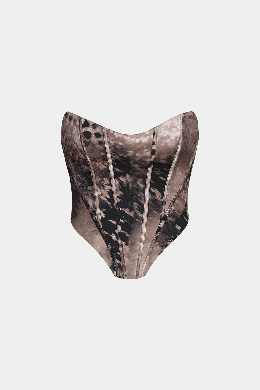 Leopard Print Corset Tube Top - Flockneti
