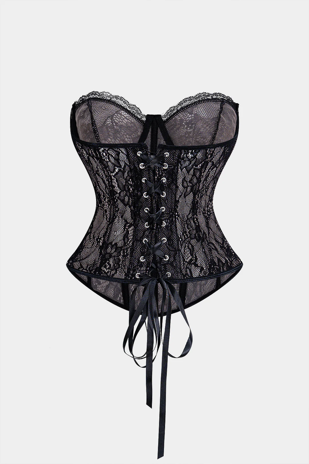 Bustier Backless Tie Corset Top - Flockneti