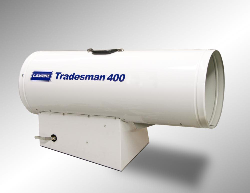 LB White Tradesman Forced Air Open Flame LP 400K BTU heater - Flockneti