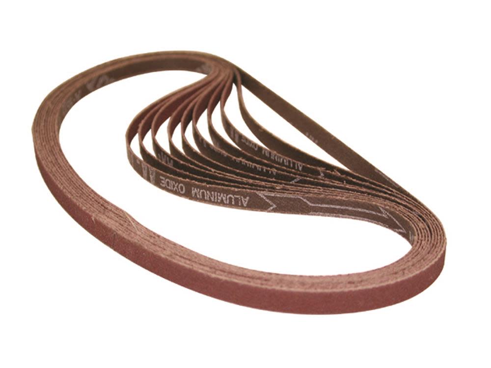 Makita 3/8 In. x 21 In. Abrasive Sanding Belt 80 Grit 10 pack - Flockneti