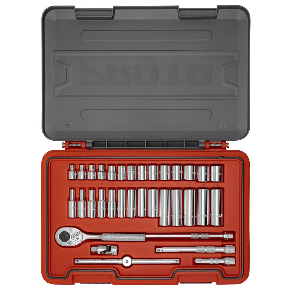 Proto Socket Set 3/8 DR 34pc MM 6pt - Flockneti