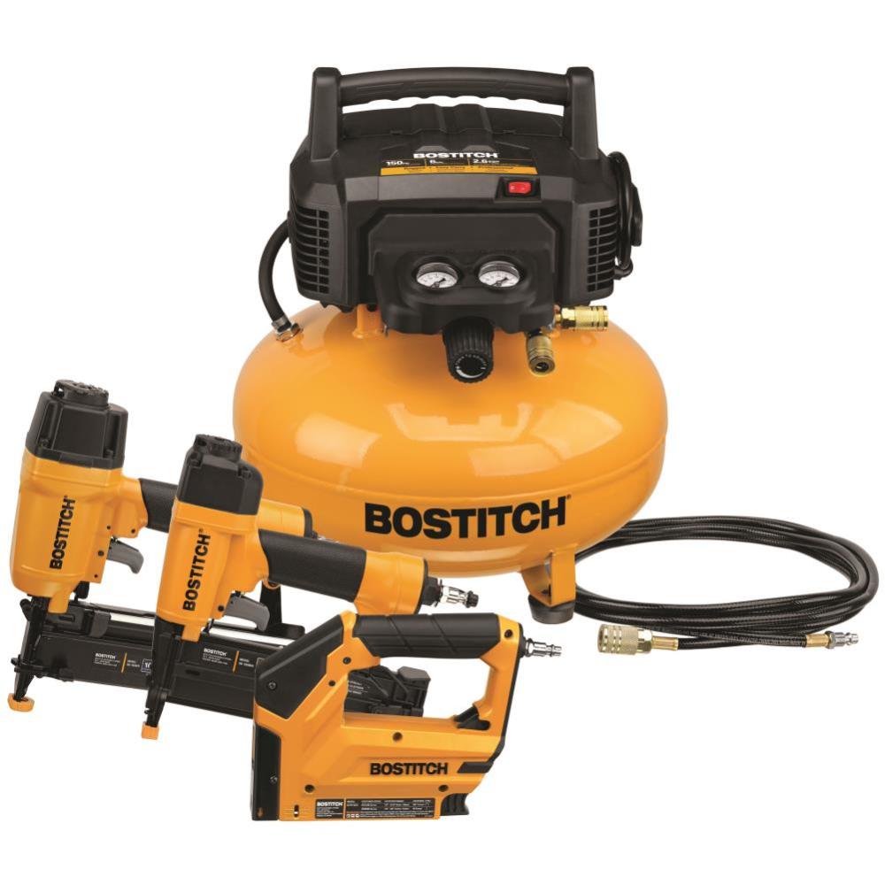 Bostitch 3-Tool/Compressor Combo Kit - Flockneti