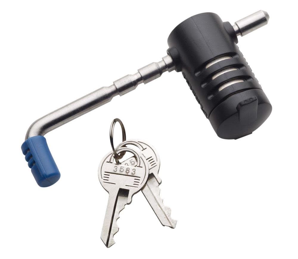 Master Lock 9/16 In. (14mm) to 2-3/4 In. (70mm) Long Adjustable Stainless Steel Trailer Coupler Latch Lock – 2847DAT - Flockneti