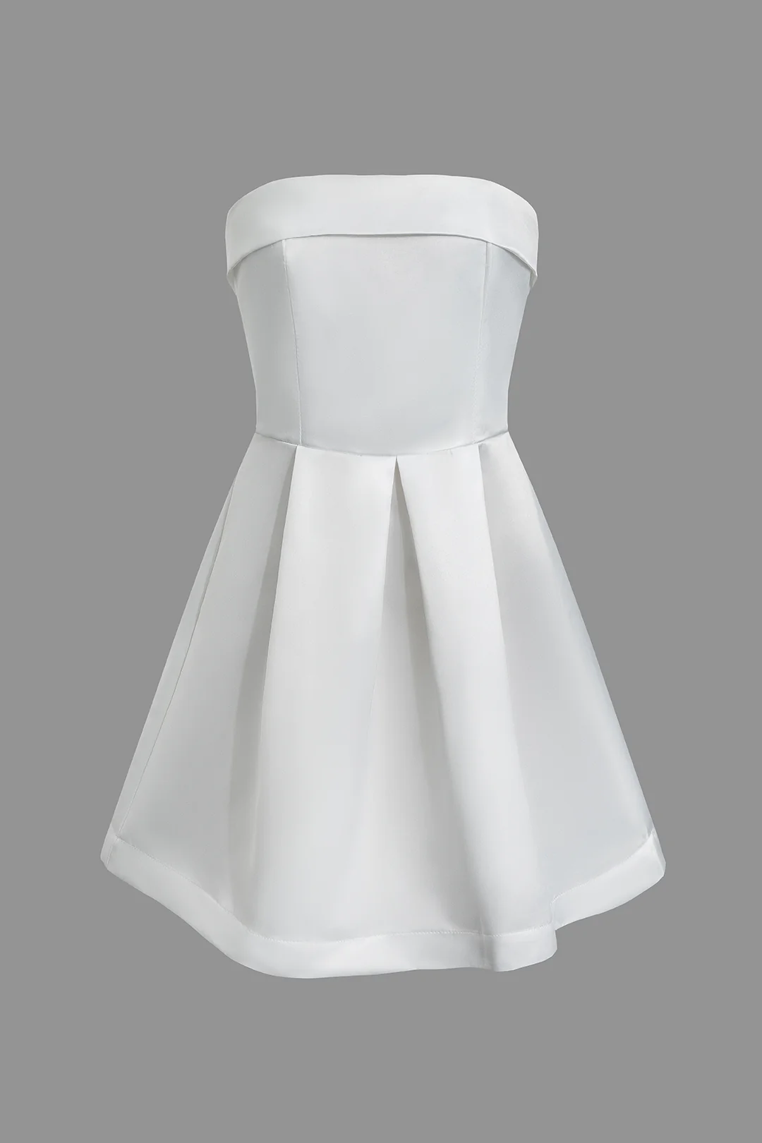 Ruched Sleeveless Strapless Mini Dress - Flockneti