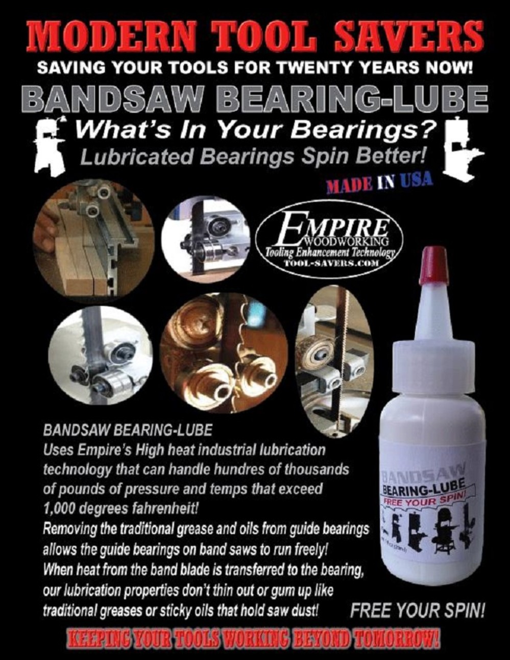 Empire Mfg Bandsaw Bearing Lube – 1 Oz. - Flockneti